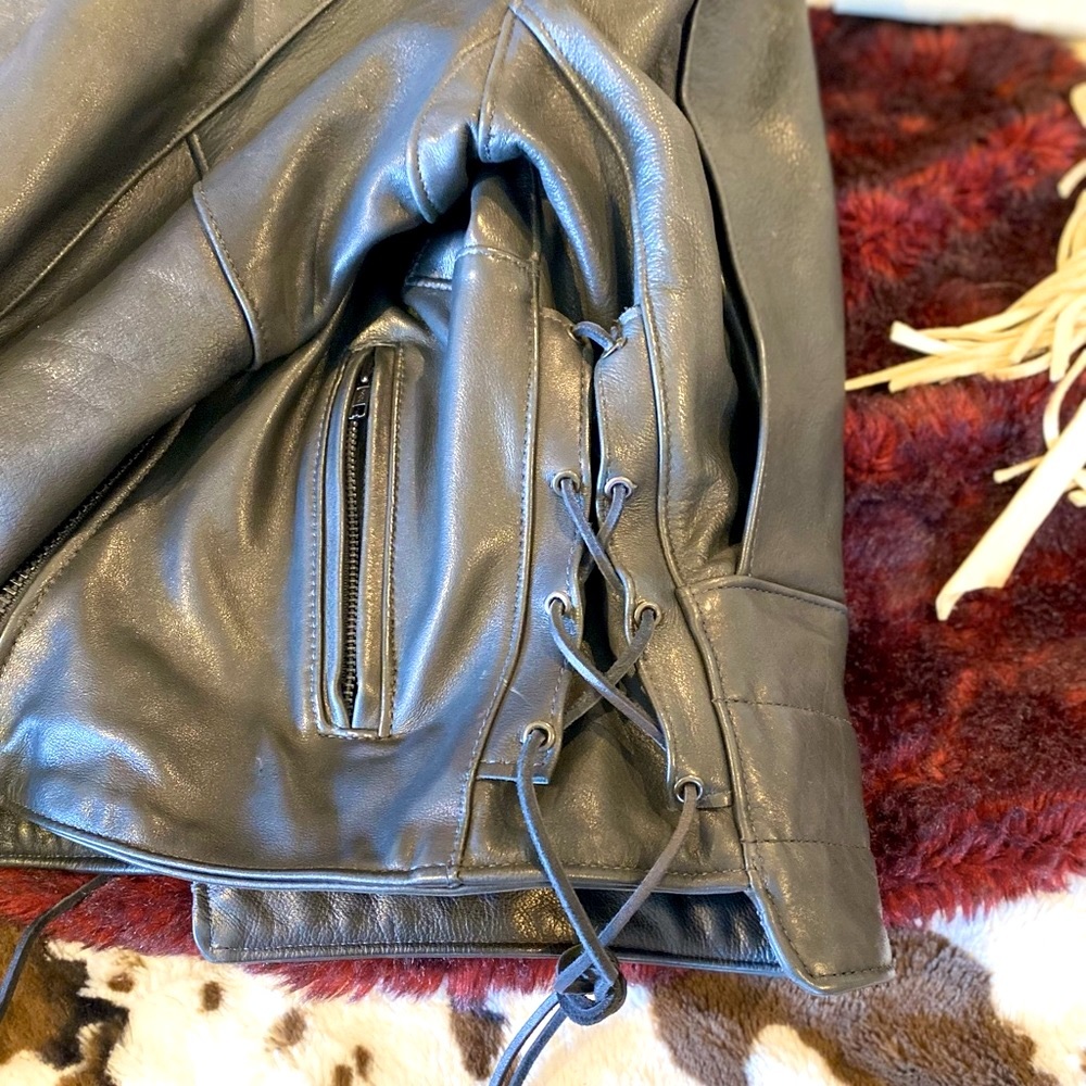 ⭐️SOLD⭐️ Z1R Drag Specialties Leather Biker Jacket - Picture 6 of 9